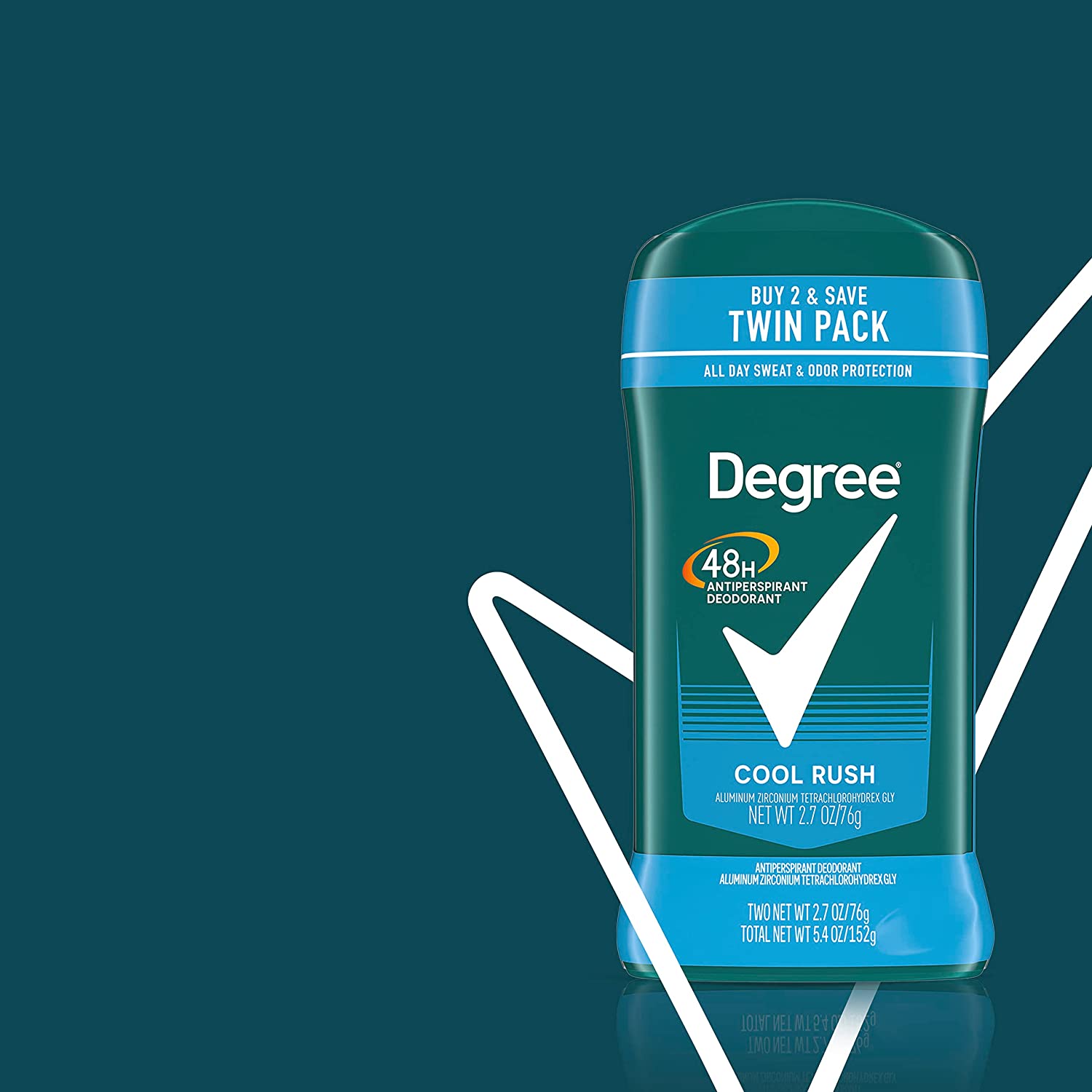 Degree Men Original Antiperspirant Deodorant 48-Hour Sweat & Odor Protection Cool Rush Antiperspirant For Men 2.7 oz Twin Pack - Image 8